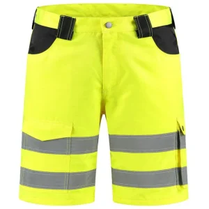 RWS korte werkbroek geel