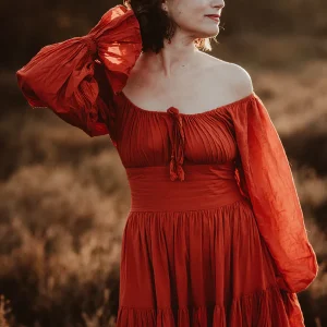 Vaiana Lange Jurk Knalrood