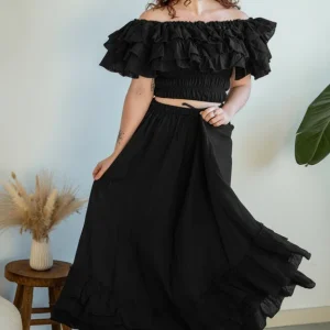 Taliya Bohemian Top Zwart