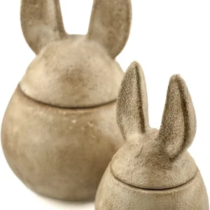 Beeld Pot Konijn – Aardewerk Beige – Verkrijgbaar in Klein & Groot