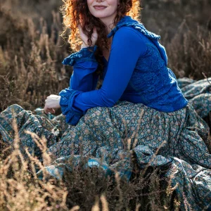 Elven Hoodie Top Korenblauw