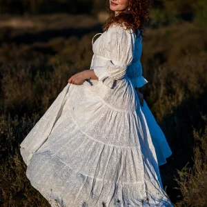 Vaiana jurk Broderie Wit