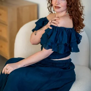 Taliya Bohemian Top Indigo